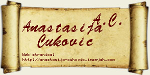 Anastasija Ćuković vizit kartica